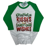 Mistletoe Kisses and Candy Cane Wishes Tee HV179