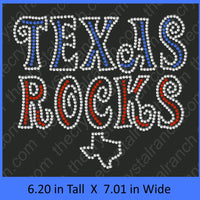 Texas Rocks Rhinestone Transfer R063