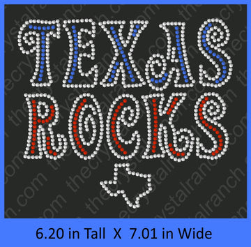 Texas Rocks Rhinestone Transfer R063