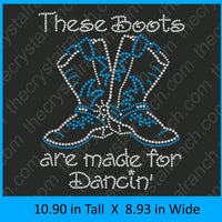 These Boots are Made for Dancin' Rhinestone Transfer R089