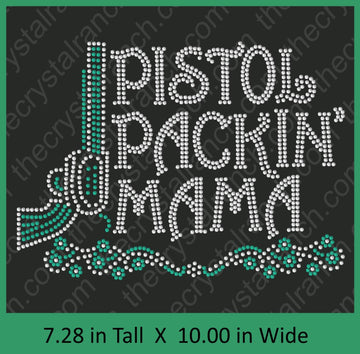 Pistol Packin' Mama Rhinestone Transfer R091