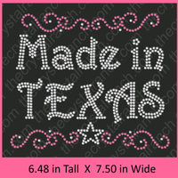 Made In Texas Rhinestone Transfer R093