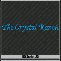 Script .75 Rhinestone Font R5