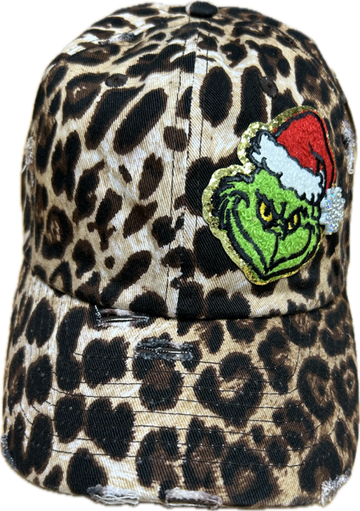 Red GR Patch on a Leopard Cap