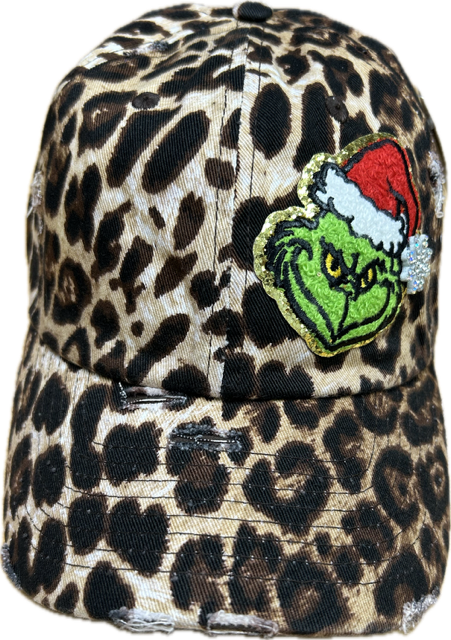 Red GR Patch on a Leopard Cap