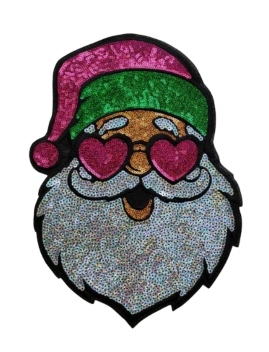 Sequin Santa with Glasses