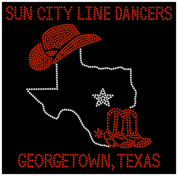 Sun City Line Dancers Rhinestone Transfer