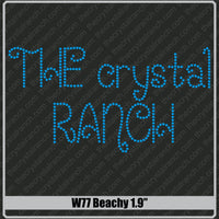 Beachy 1.9 Rhinestone Font W77