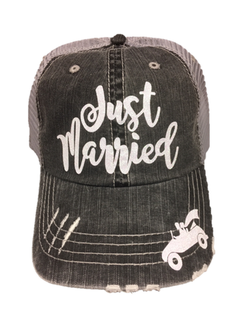 Just Married Trucker Cap CFW006