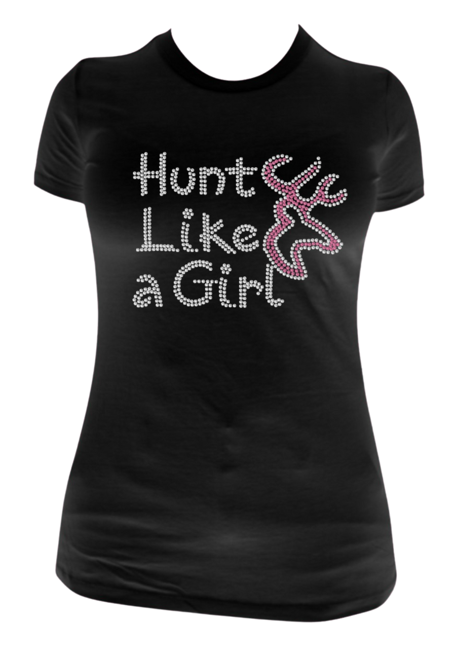 Hunt Like A Girl Rhinestone Transfer R082