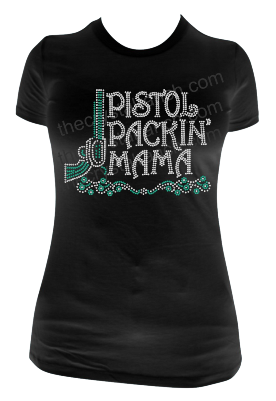 Pistol Packin' Mama Rhinestone Transfer R091