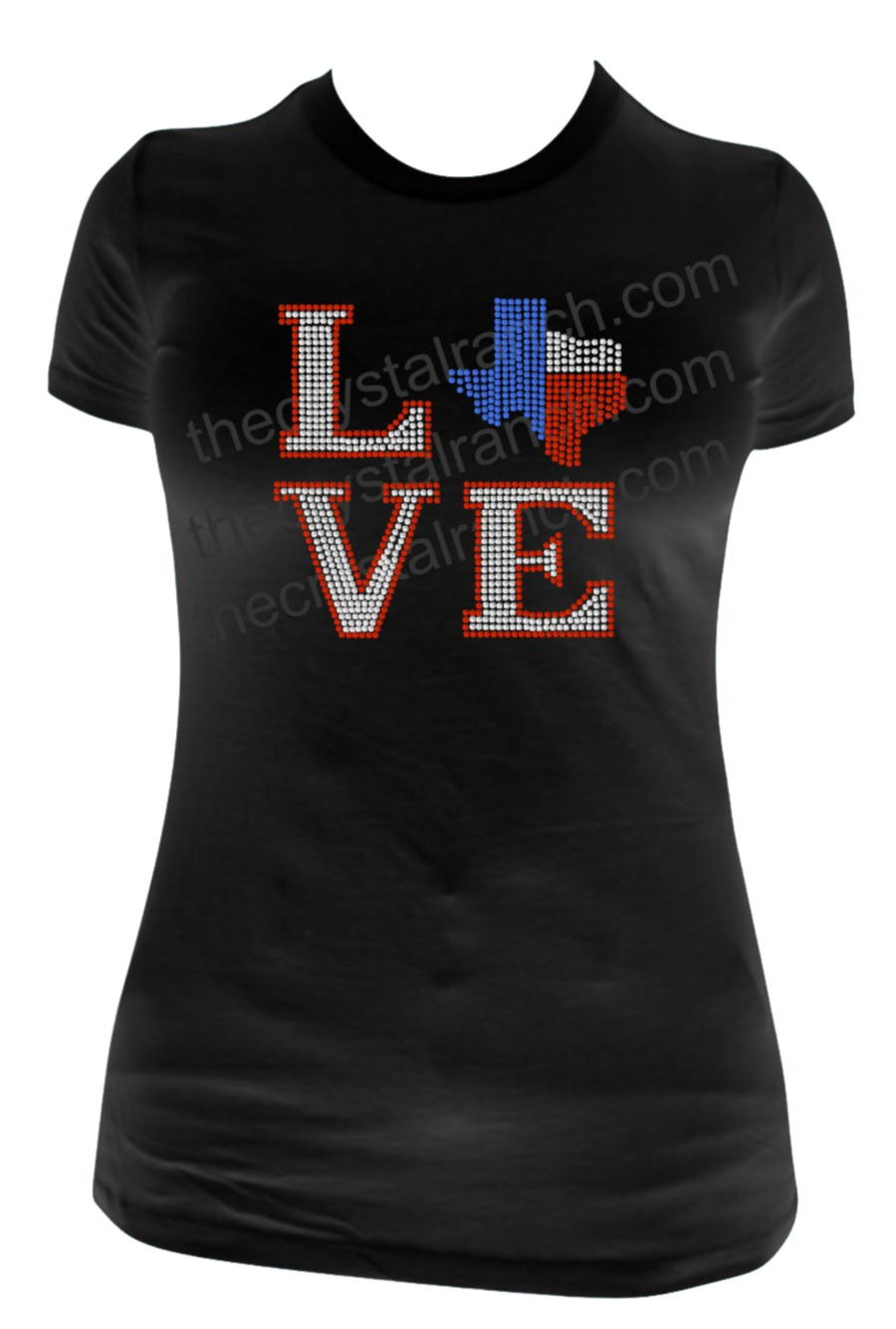 Love Texas Rhinestone Transfer R098