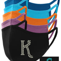 Monogram 1.75in Rhinestone Face Mask